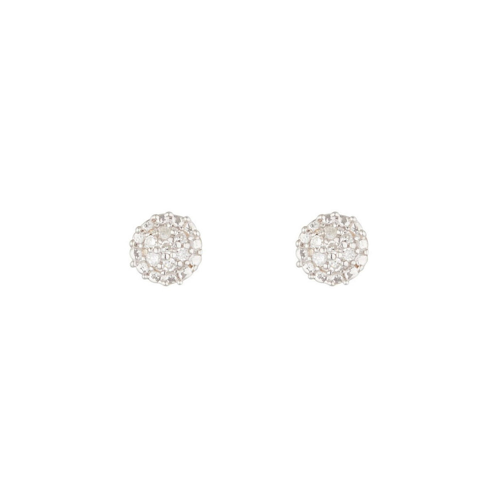 "Round Stud" Diamond Earrings 0.02/14 - 375/1000 Yellow Gold