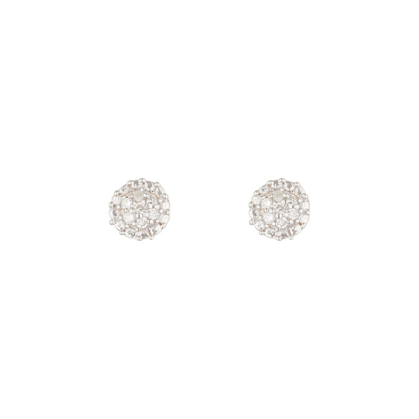"Round Stud" Diamond Earrings 0.02/14 - 375/1000 Yellow Gold