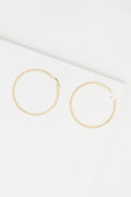 Boucle D'Oreilles "Créoles Santa" 50 Mm - Or Jaune 375/1000