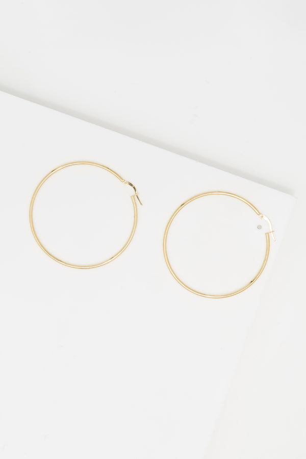 50 Mm “Santa Creole” Earrings – 375/1000 Yellow Gold