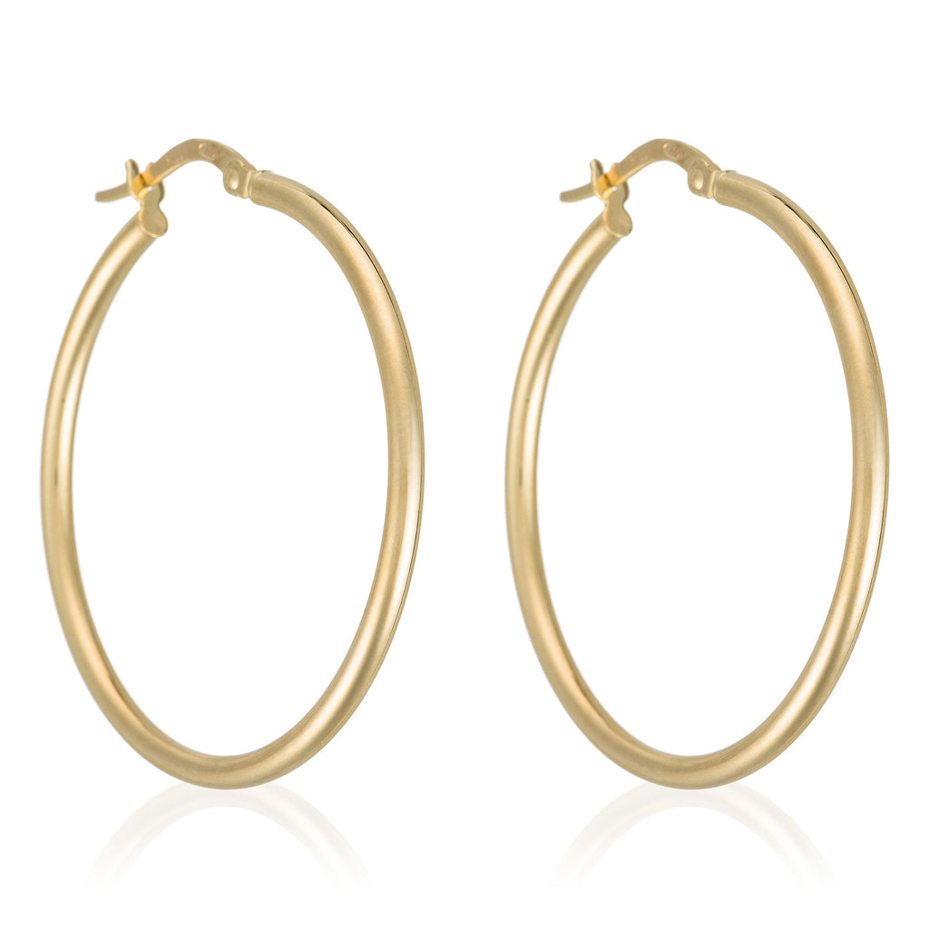 Pendientes de aro "Oro" - Diámetro 30 mm Oro amarillo 375/1000