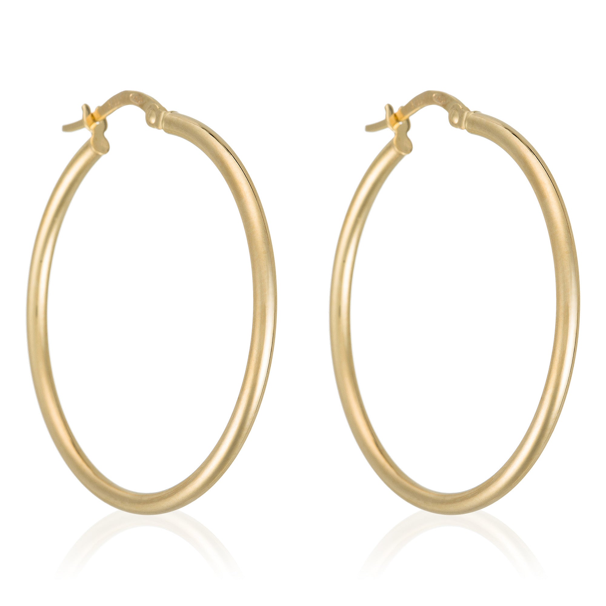 Pendientes de aro "Oro" - Diámetro 30 mm Oro amarillo 375/1000