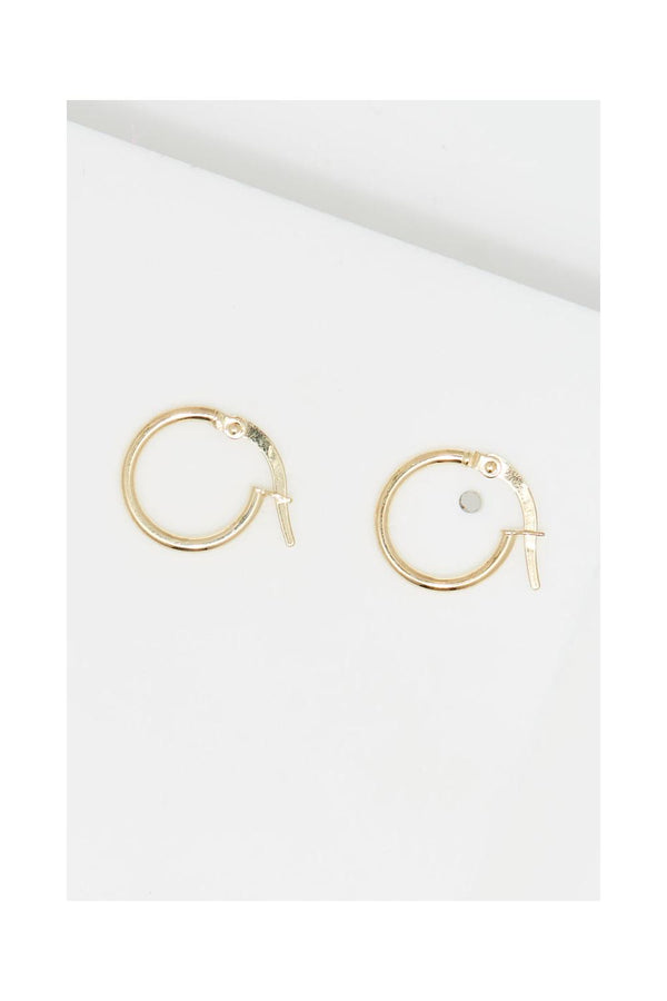 375/1000 Yellow Gold “Monoe 10Mm Creole” Earrings