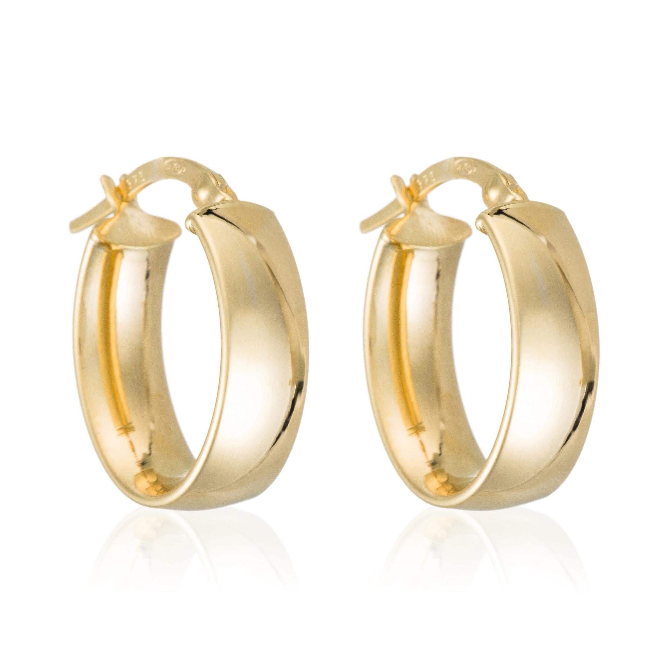 “Libero” Hoop Earrings 375/1000 Yellow Gold