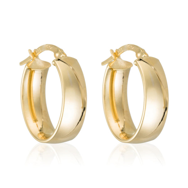 “Libero” Hoop Earrings 375/1000 Yellow Gold