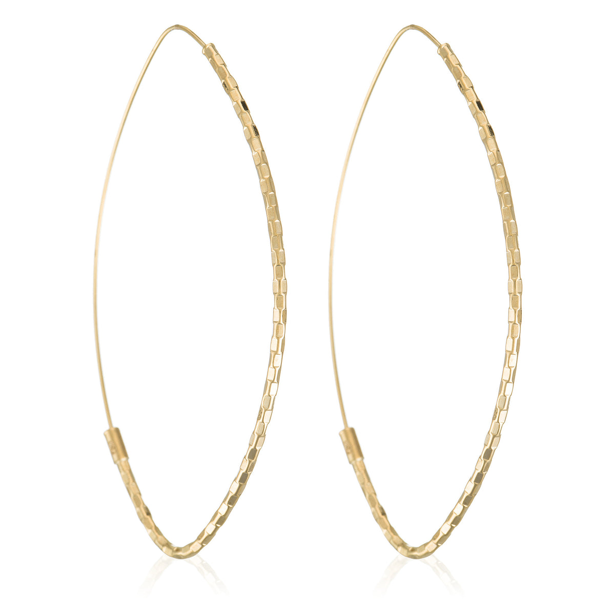 Boucles D'Oreilles "Créoles Goutte" 6*3 Cm Or Jaune