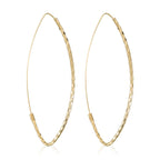 Boucles D'Oreilles "Créoles Goutte" 6*3 Cm Or Jaune