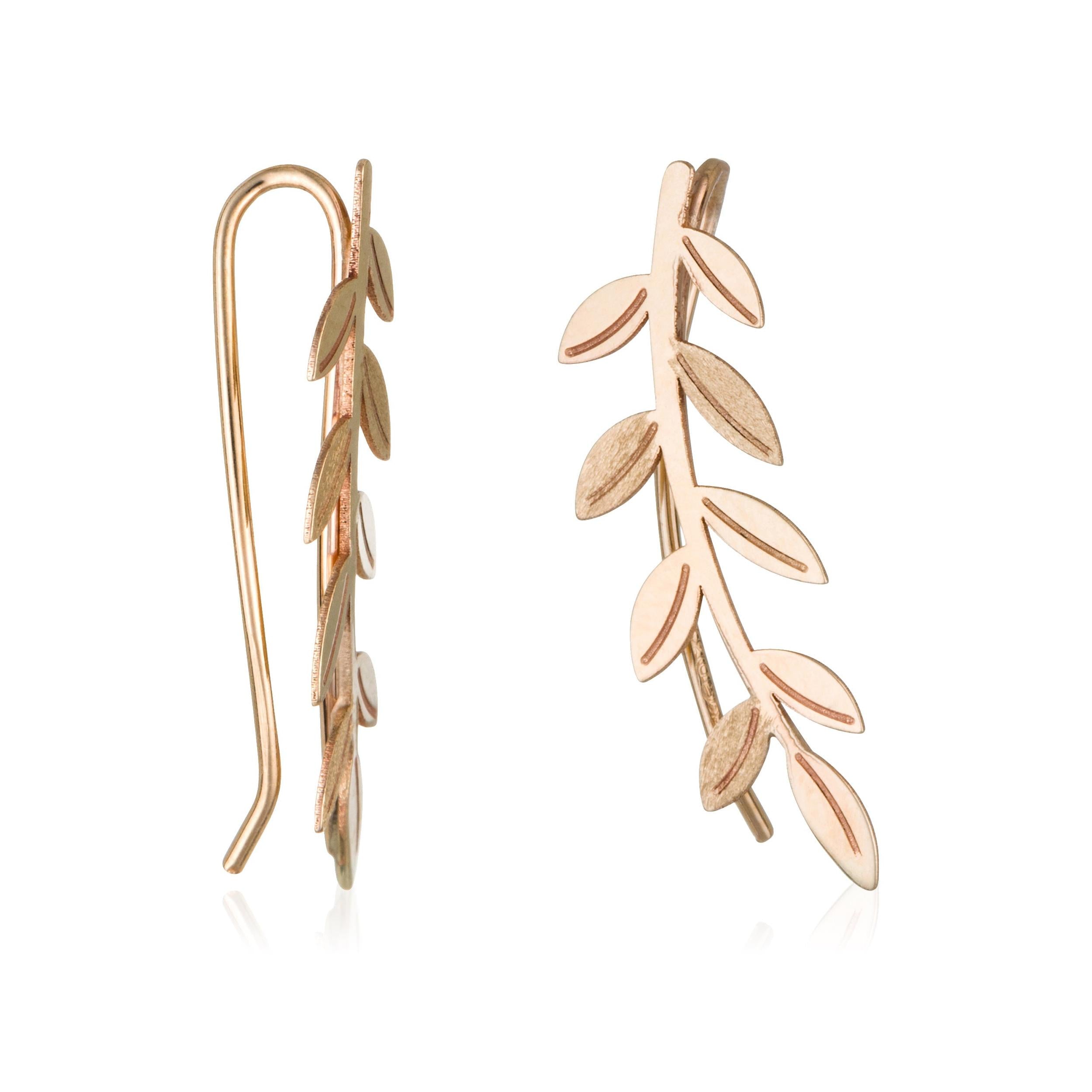 “Golden Leaves” Earrings 375/1000 Yellow Gold