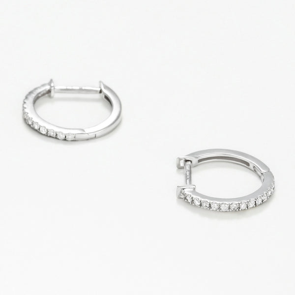 Boucles D'Oreilles "Sofia" D0,13/28 - Or Blanc 375/1000