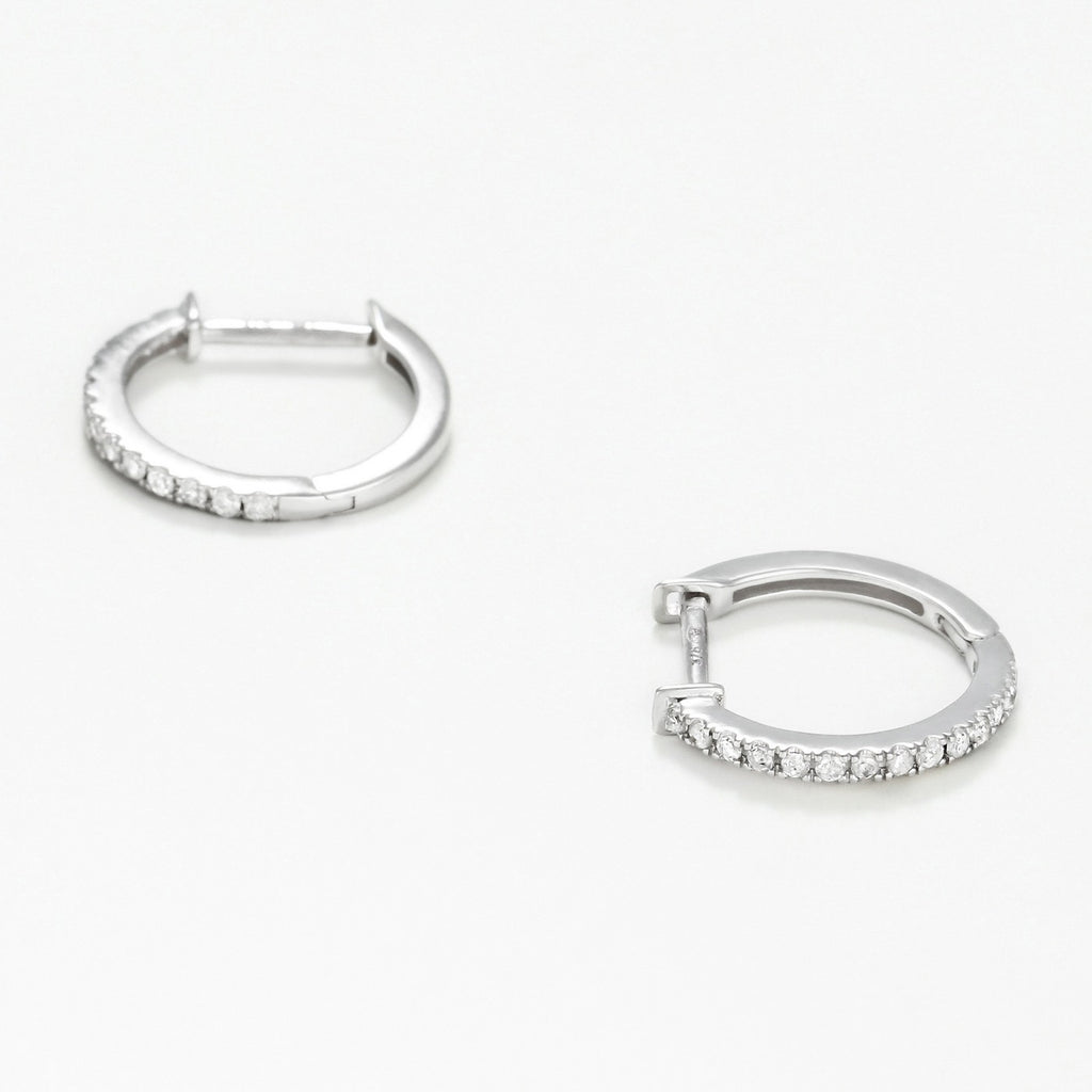Pendientes "Sofía" Diamantes 0.13/28 - Oro blanco 375/1000