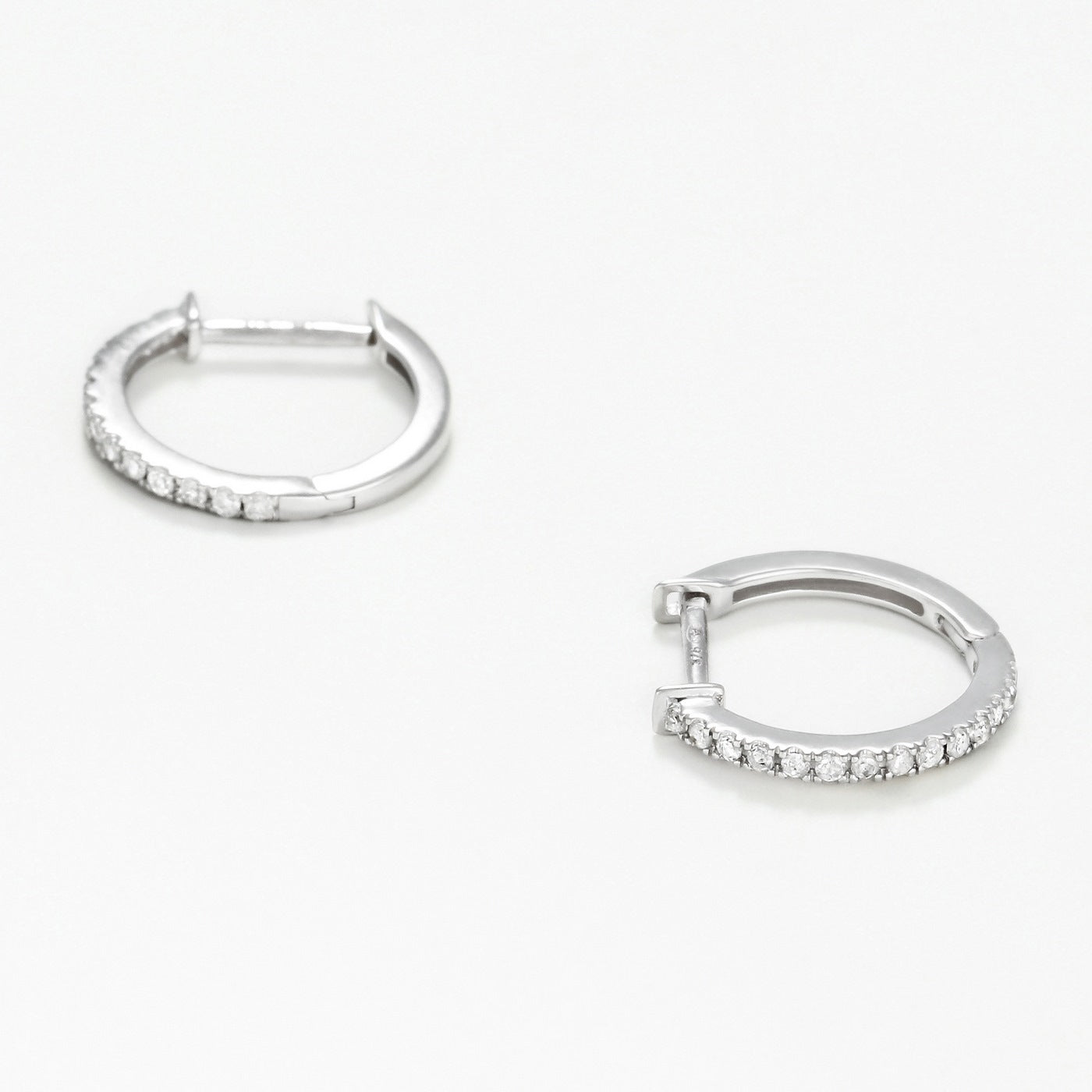 Pendientes "Sofía" Diamantes 0.13/28 - Oro blanco 375/1000
