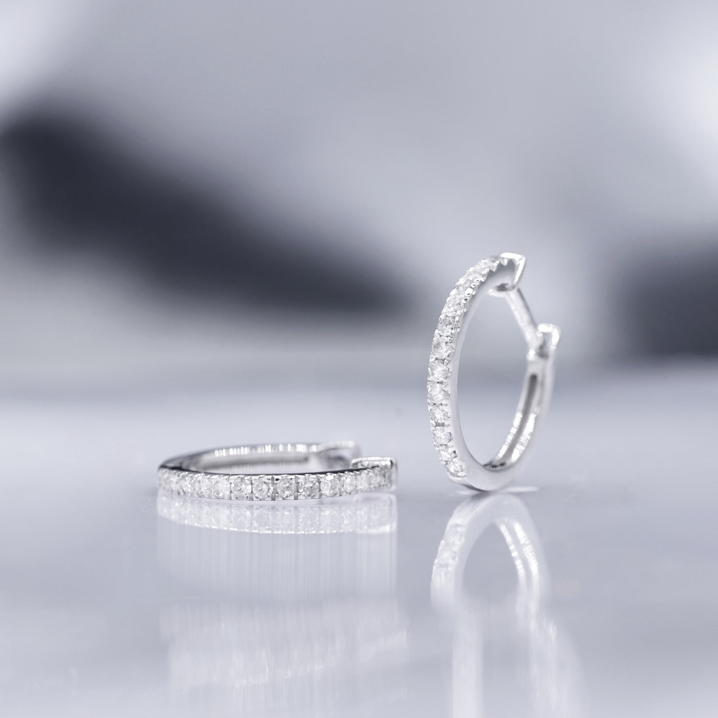 Pendientes "Sofía" Diamantes 0.13/28 - Oro blanco 375/1000