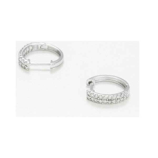 Pendientes "Isabella" D0.26/40 - Oro blanco 375/1000