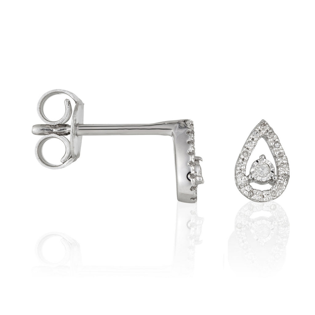 “Naïa” Diamond Earrings 0.08/34 – 375/1000 White Gold