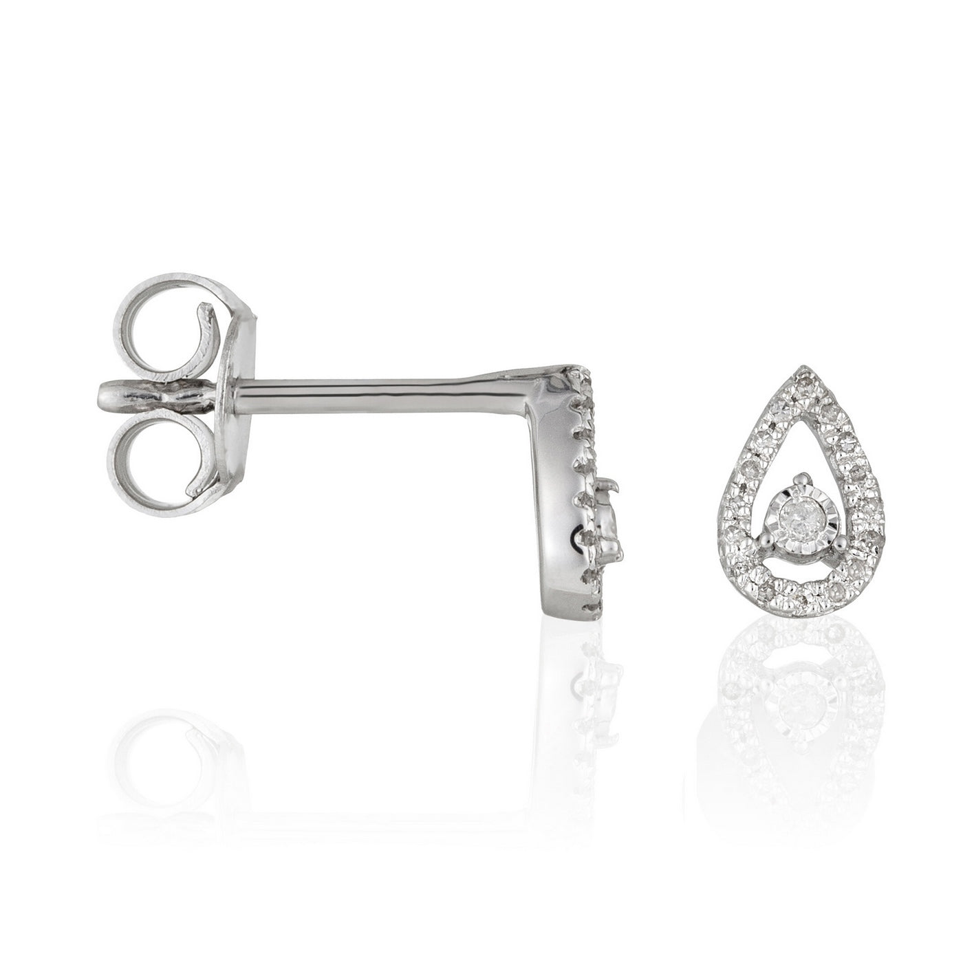 “Naïa” Diamond Earrings 0.08/34 – 375/1000 White Gold
