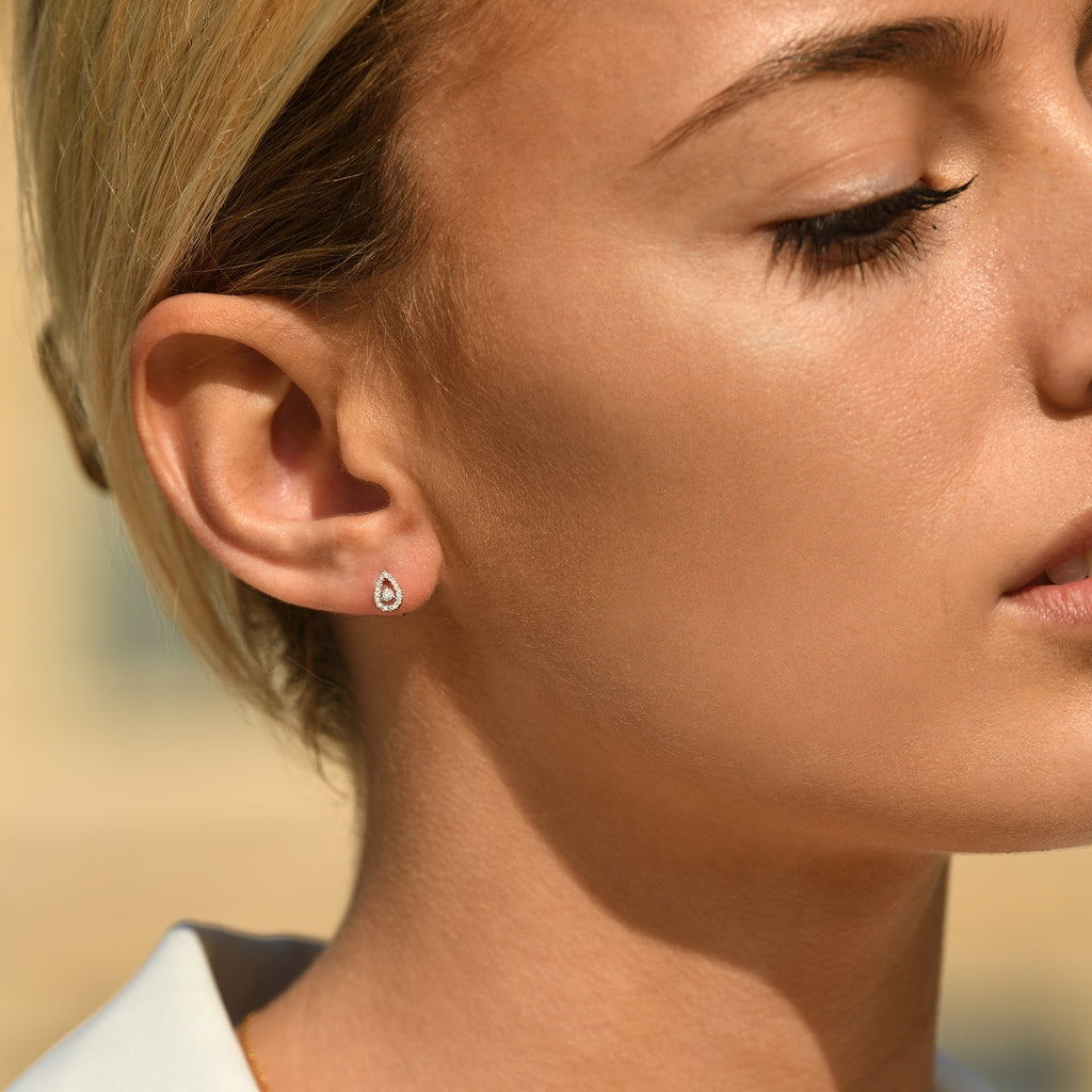 “Naïa” Diamond Earrings 0.08/34 – 375/1000 White Gold