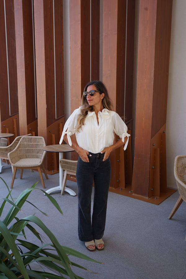 Blusa Mini Marrón Beige