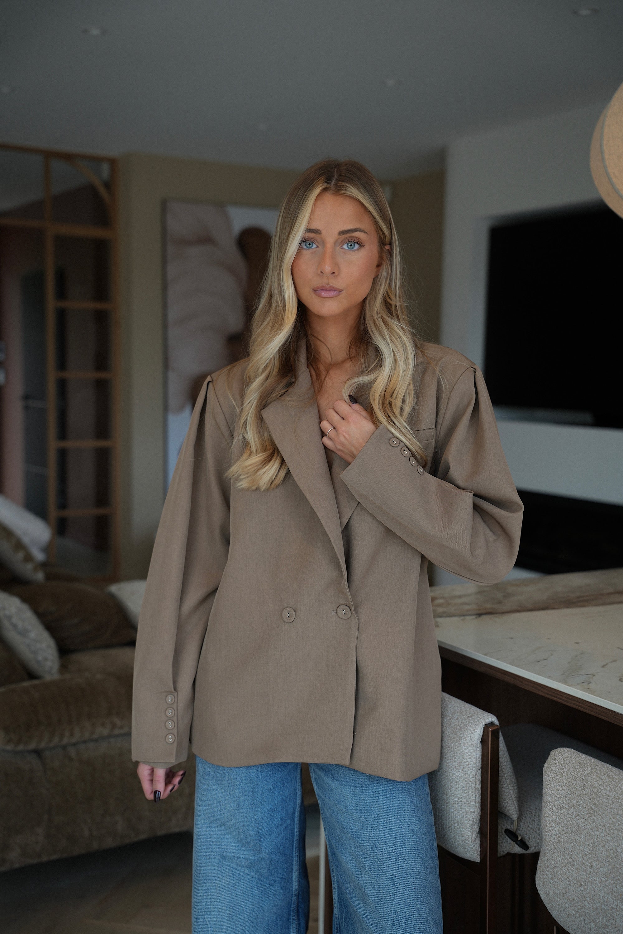 Dorothée Blazer Jacket - Beige