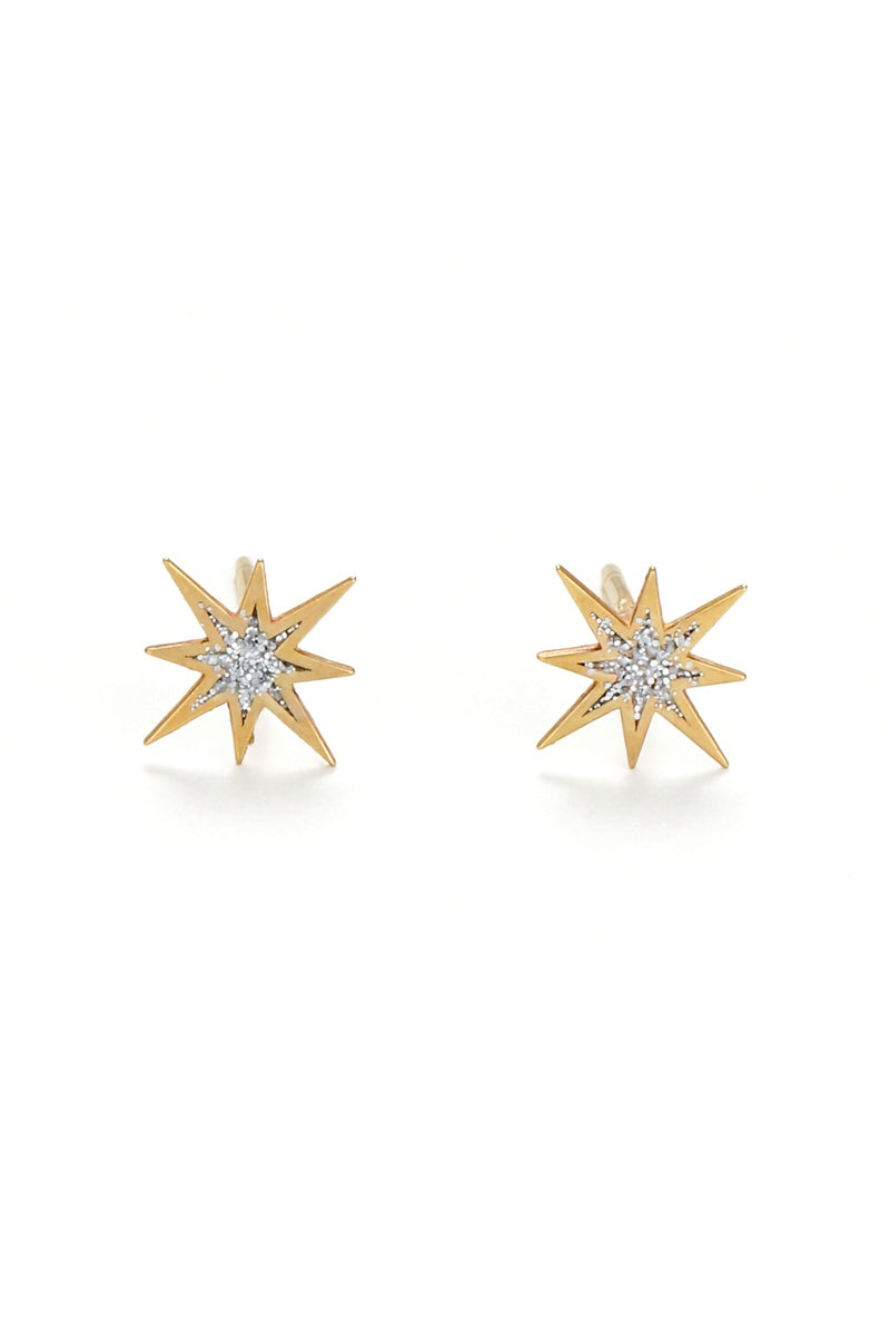 Ohrringe "Mon Étoile" 375er Gelbgold Und Zirkonia