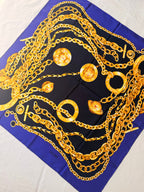 Céline Scarf – Gold Chains and Medallions