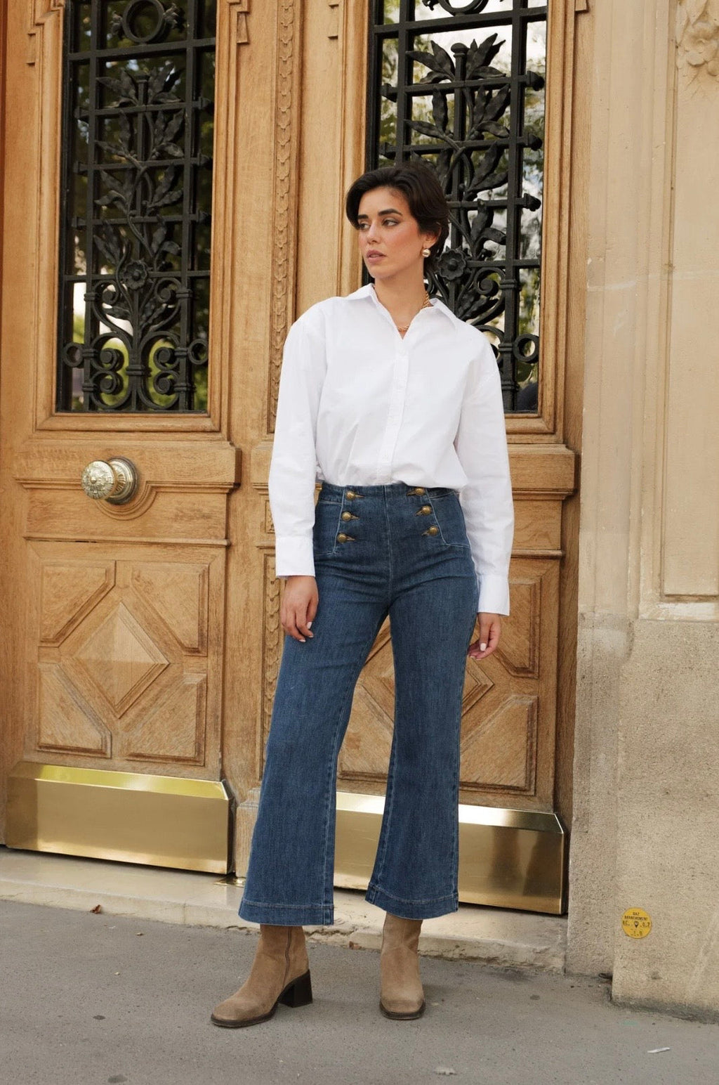 Vaqueros Victorine de denim oscuro