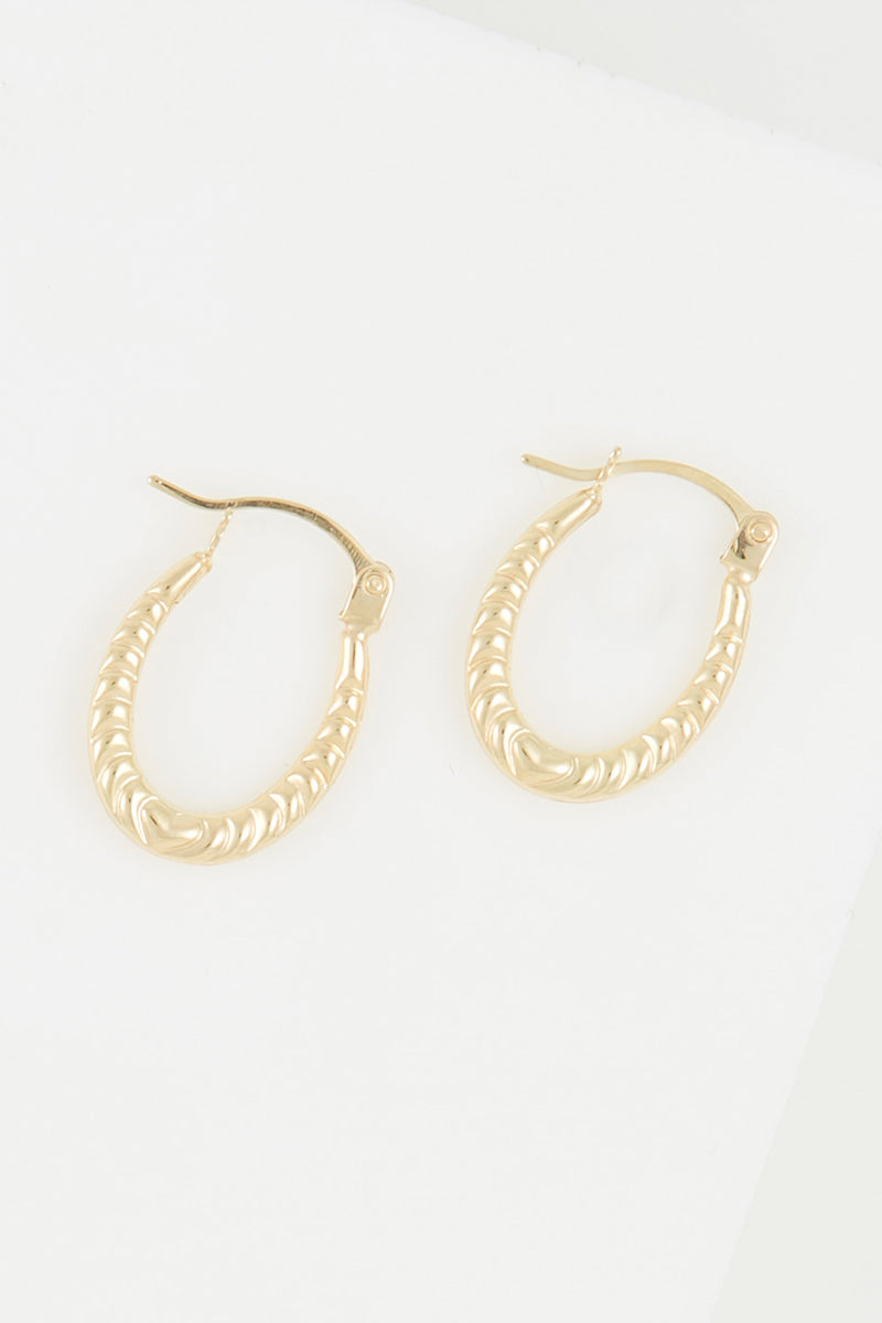 Aros "Evin" 11Mm Oro Amarillo 375/1000