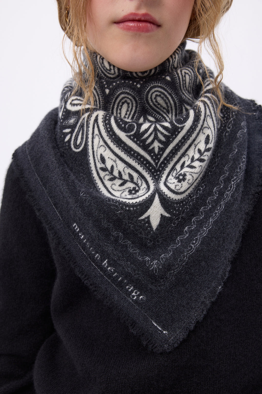 Piccolo bandana Efi - Nero Bianco - Bambino