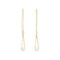 Boucle D'Oreilles "Apollo Pearl"Or Jaune 375/1000 Et Zirconium