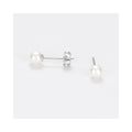 Boucles D'Oreilles "My Pearl" Or Blanc 375/1000 Perles Blanches