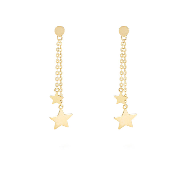 Øreringe "Etoiles Pendantes" 375/1000 gult guld