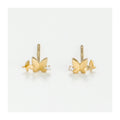 “Interlaced Butterflies” Earrings 375/1000 Yellow Gold And Zirconium