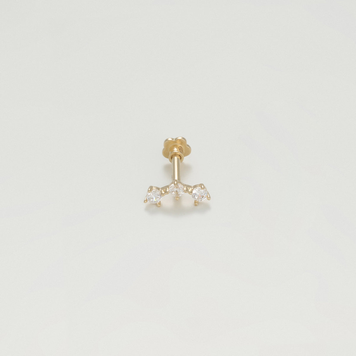 Enkelt Brosksmycke "Trinity" Gult Guld 375/1000
