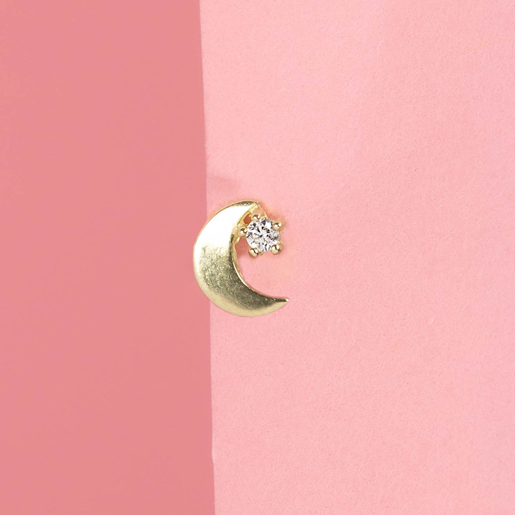 Unitary Cartilage Jewel "Golden Moon" - 375/1000 Yellow Gold