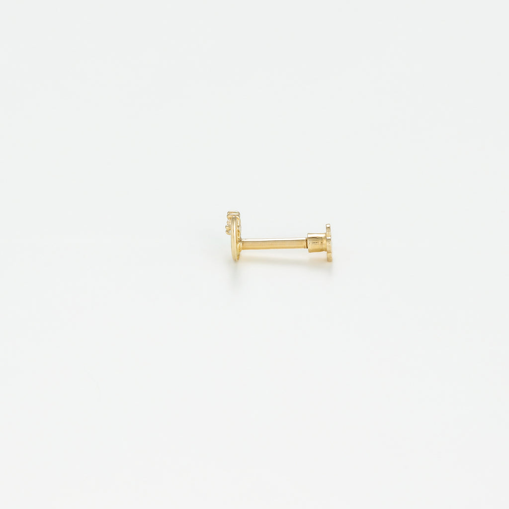 Unitary Cartilage Jewel "Golden Moon" - 375/1000 Yellow Gold