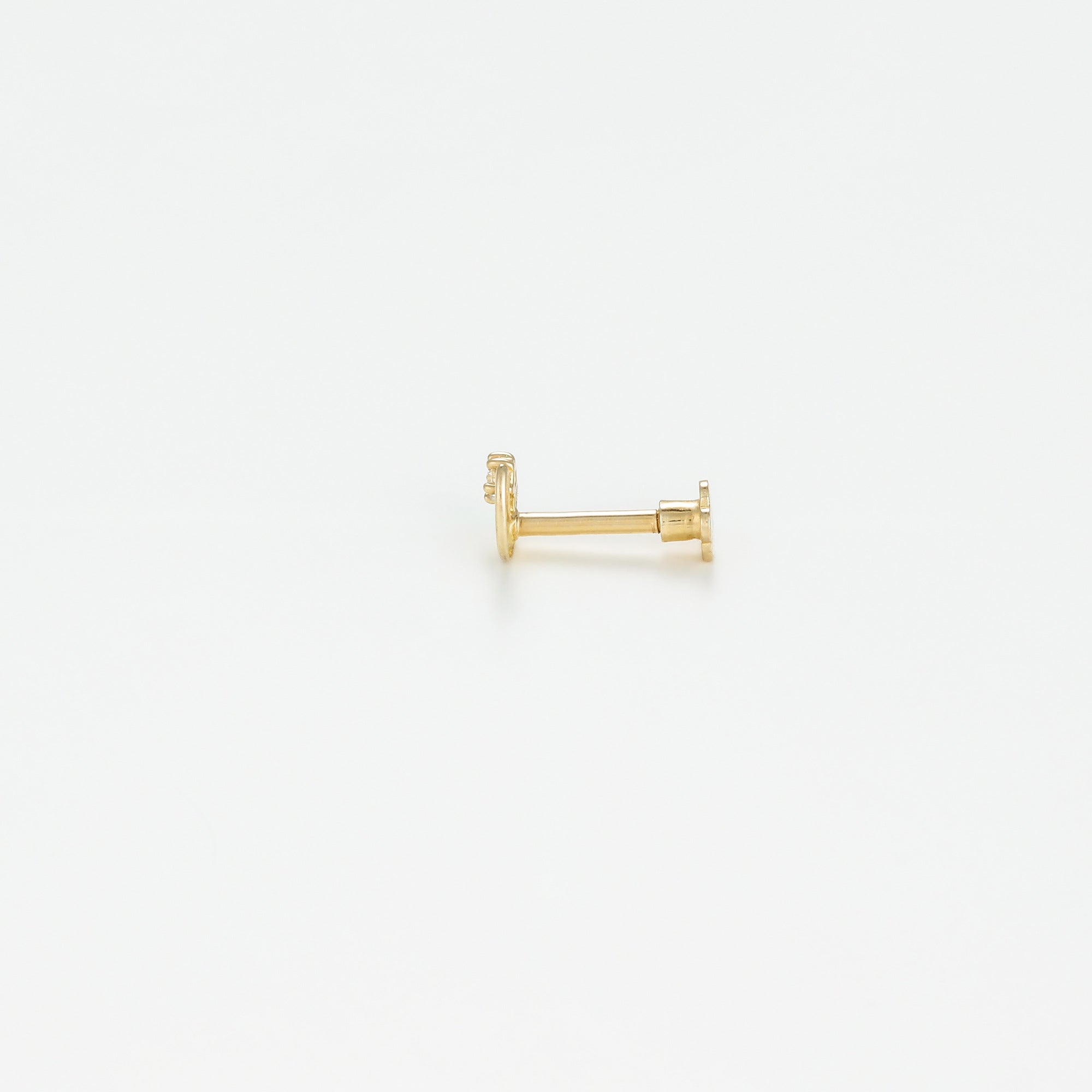 Unitary Cartilage Jewel "Golden Moon" - 375/1000 Yellow Gold