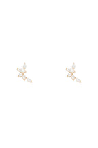 Pendientes "Five Petals" oro amarillo 375/1000 y circonita
