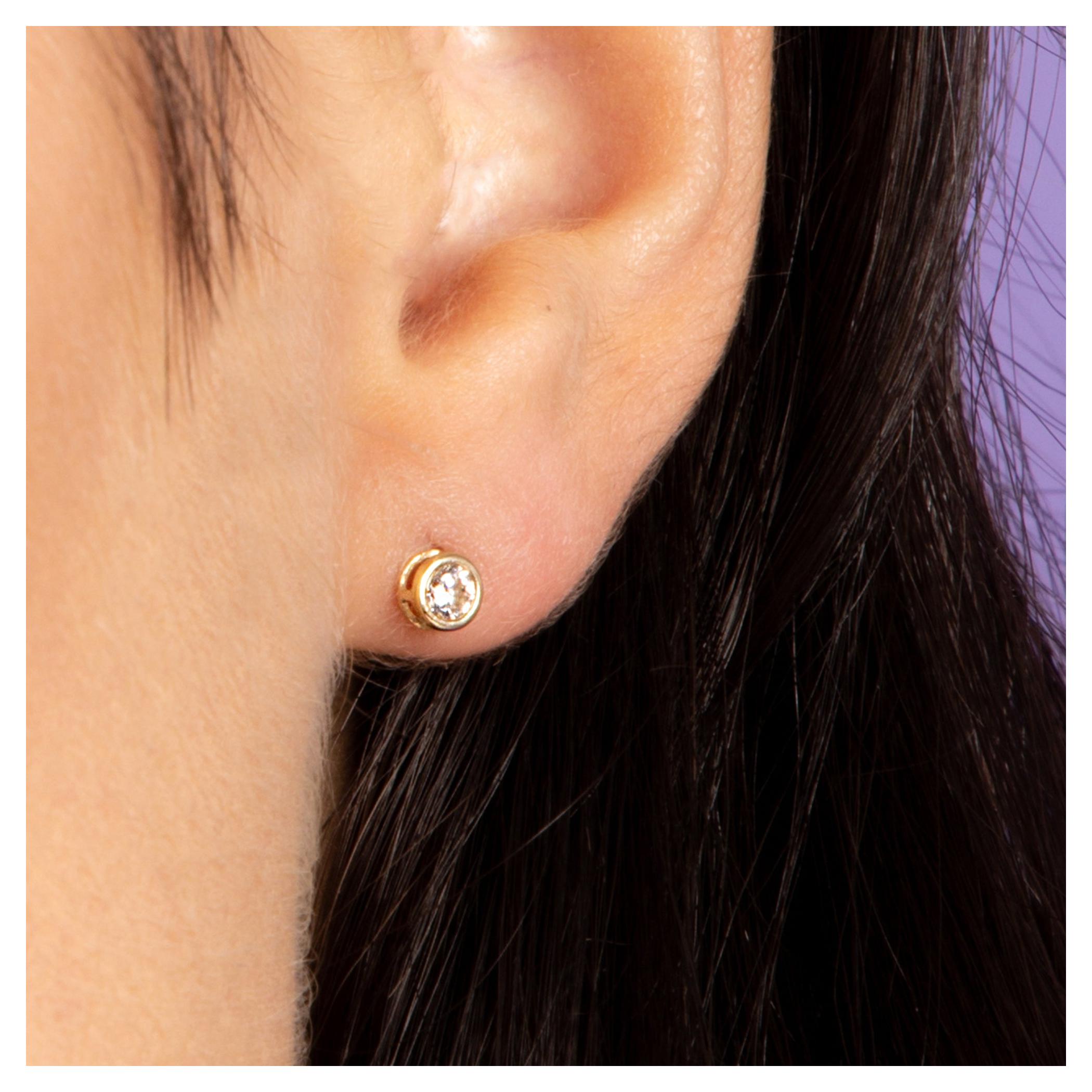 Pendientes "Philtre D'Amour" - Oro Amarillo 375/1000 y Circonio