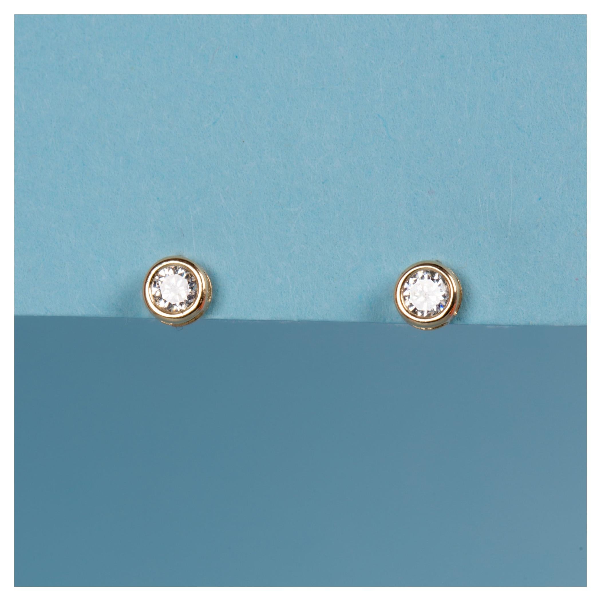 Pendientes "Philtre D'Amour" - Oro Amarillo 375/1000 y Circonio