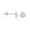“Le Messager Blanc” Earrings 375/1000 White Gold And Zirconium