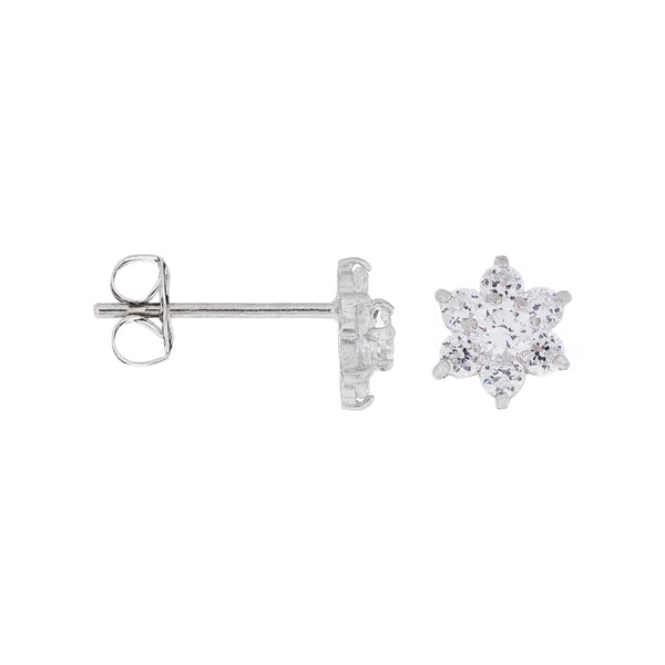 “Le Messager Blanc” Earrings 375/1000 White Gold And Zirconium