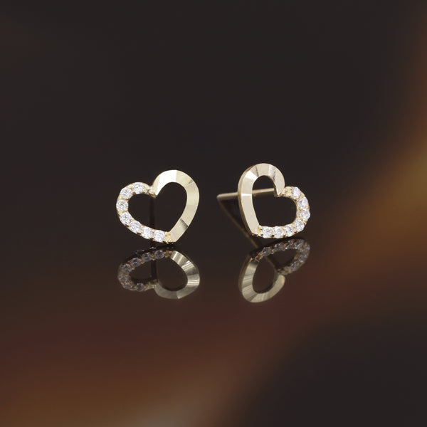 Pendientes “Only You” Oro amarillo 375/1000 y circonitas