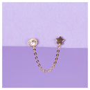 Boucles D'Oreilles "Royal" - Or Jaune 375/1000 Et Zirconium