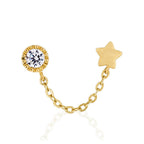 Boucles D'Oreilles "Royal" - Or Jaune 375/1000 Et Zirconium