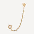 Bijou D'Oreille "Royal" Or Jaune 375/1000 Et Zirconium