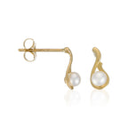 Pendientes “Pearl Drop” Oro Amarillo 375/1000 Perla Blanca