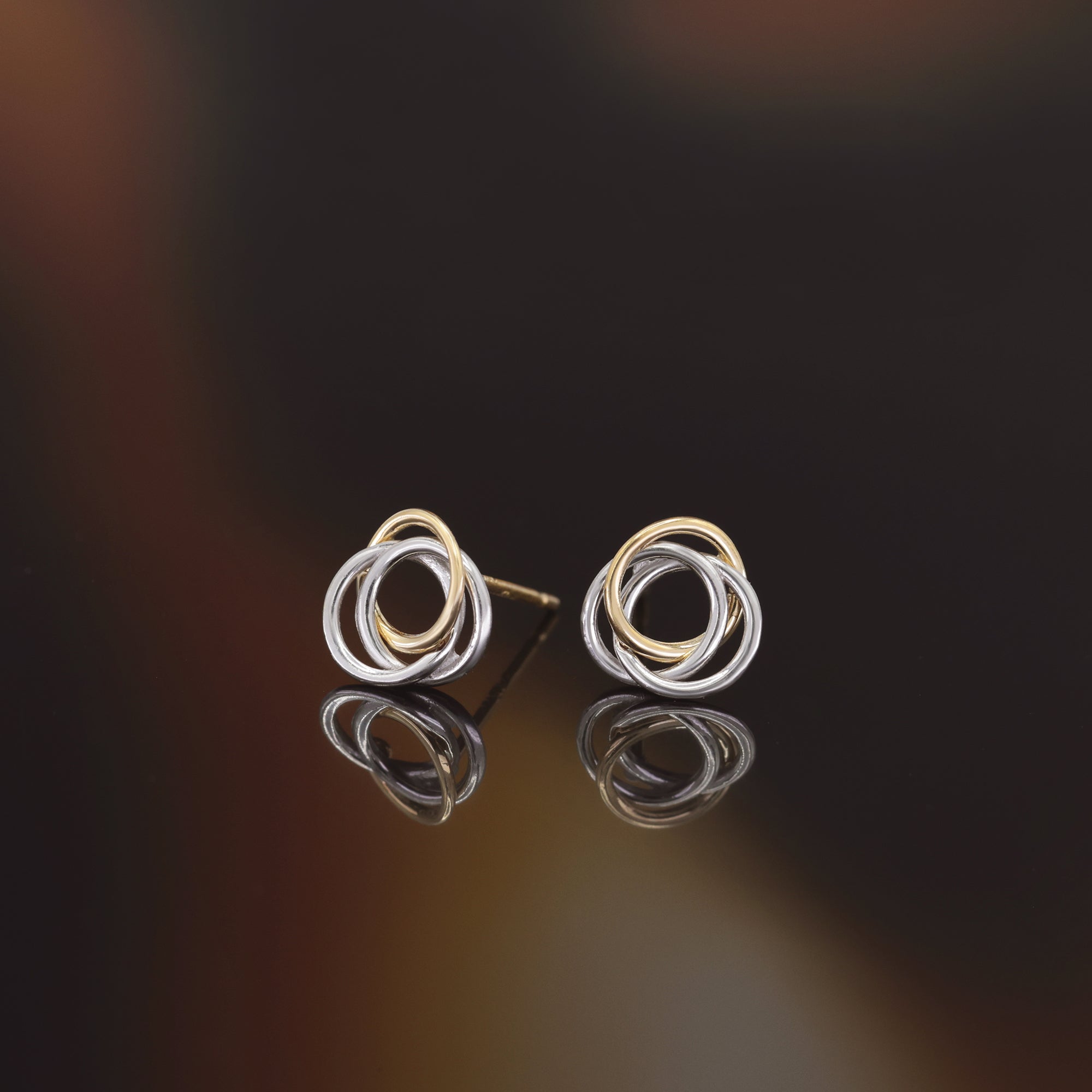 “Crusade” Earrings Yellow Gold And White Gold 375/1000