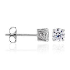 "Simply You 4Mm" Earrings - White Gold 375/1000 and Zirconium