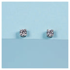 "Simply You 4Mm" Earrings - White Gold 375/1000 and Zirconium