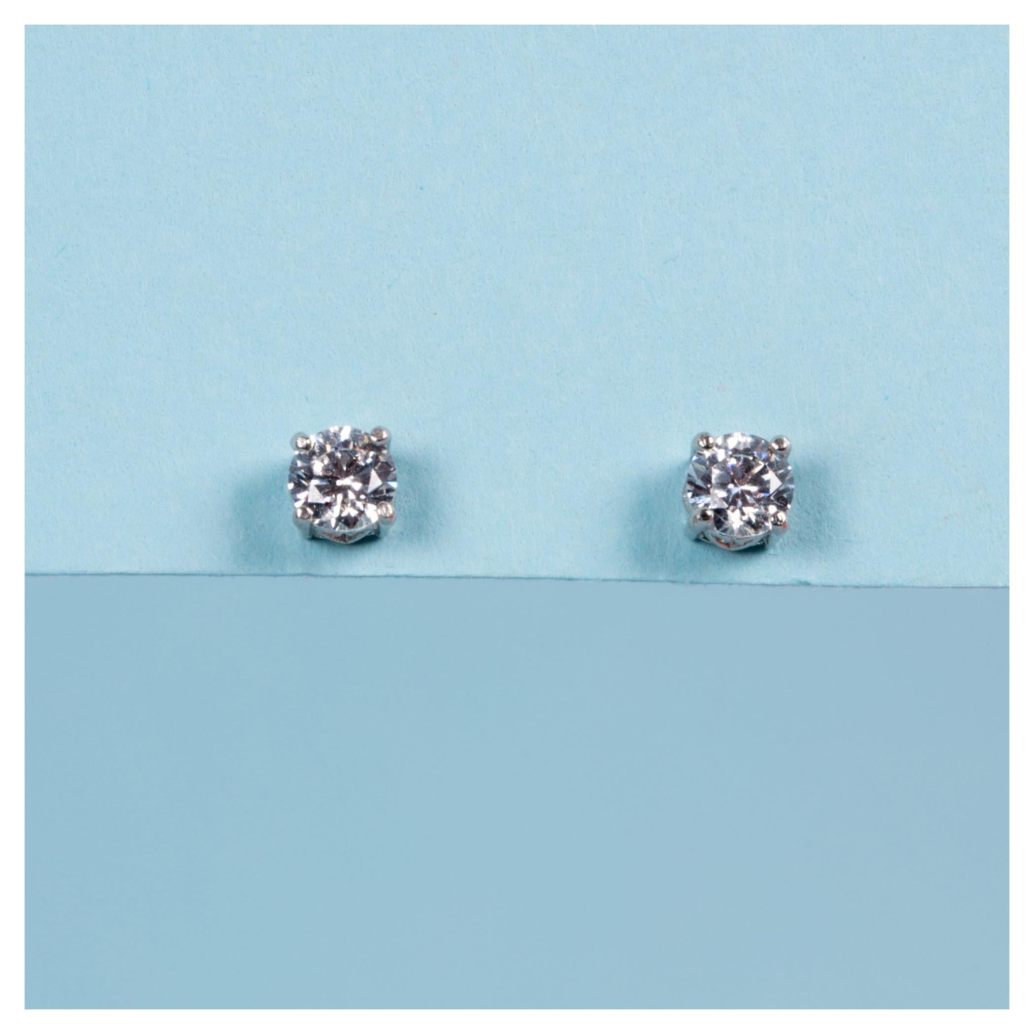 "Simply You 4Mm" Earrings - White Gold 375/1000 and Zirconium