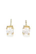 Boucles D'Oreilles "Simply You"  4Mm Or Jaune 375/1000 Et Zirconium